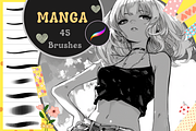 Procreate Manga Brushset, a Brush Add-On by nikiartcorner (Thumbnail 2 of 8)