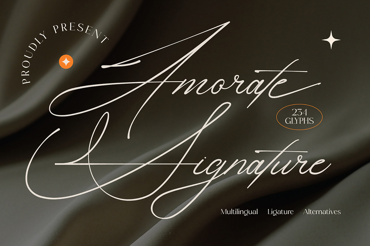 Amorate Signature - Script Font, a Script Font by Lettermine (Photo 1 of 10)