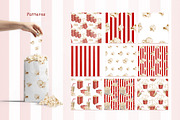 Popcorn watercolor clipart, a Food Illustration by Alena Sid (Thumbnail 10 of 13)