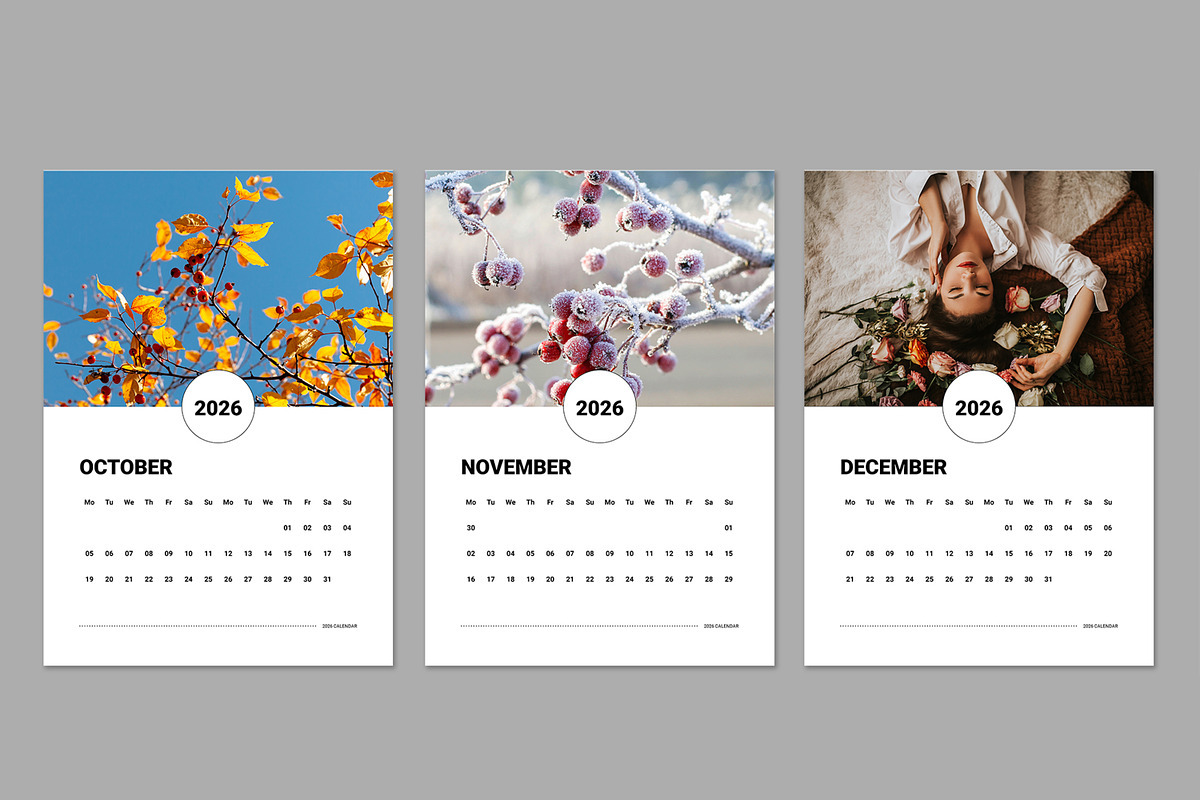 2026 Floral Wall Calendar Template, a Stationery Template by ContestDesign (Photo 5 of 5)