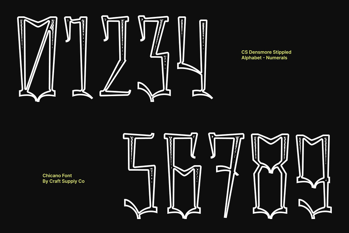 CS Densmore Stippled, a Serif Font by Craft Supply Co. (Photo 4 of 8)