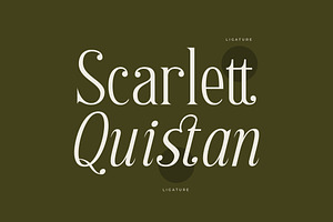 Scarlett Quistan Modern Serif Font