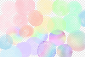 Rainbow Pastel Watercolor Circles