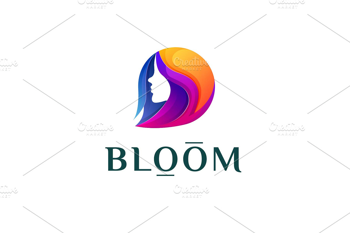 Beauty Woman Colorful Logo, a Branding & Logo Template by BlackSweet_Studio