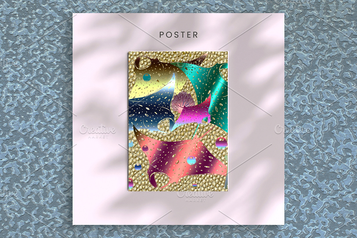 Vibrant Manta Rays | Art & Patterns, a Pattern Graphic by mavicfe (Photo 5 of 16)
