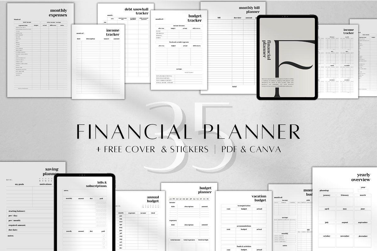 Budget Planner Printable 2024, a Stationery Template by BRANDcontent (Photo 1 of 6)