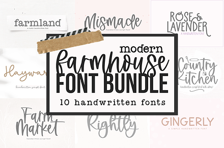 Modern Farmhouse Font Bundle, a Sans Serif Font by KA Designs
