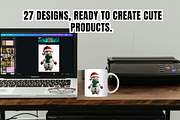 Winter Snowman Clipart Pack, an Object Graphic by LumiDigiPrints (Thumbnail 2 of 6)