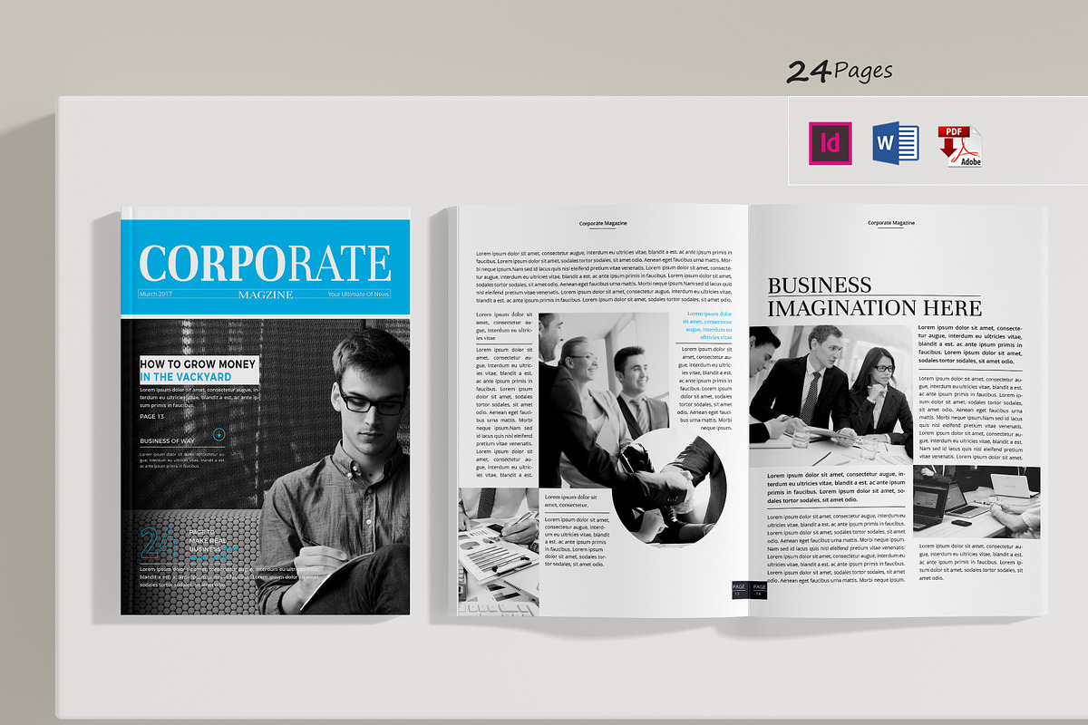 Business Magazine | Word & InDesign, a Magazine Template by obidullah_01 (Photo 1 of 14)