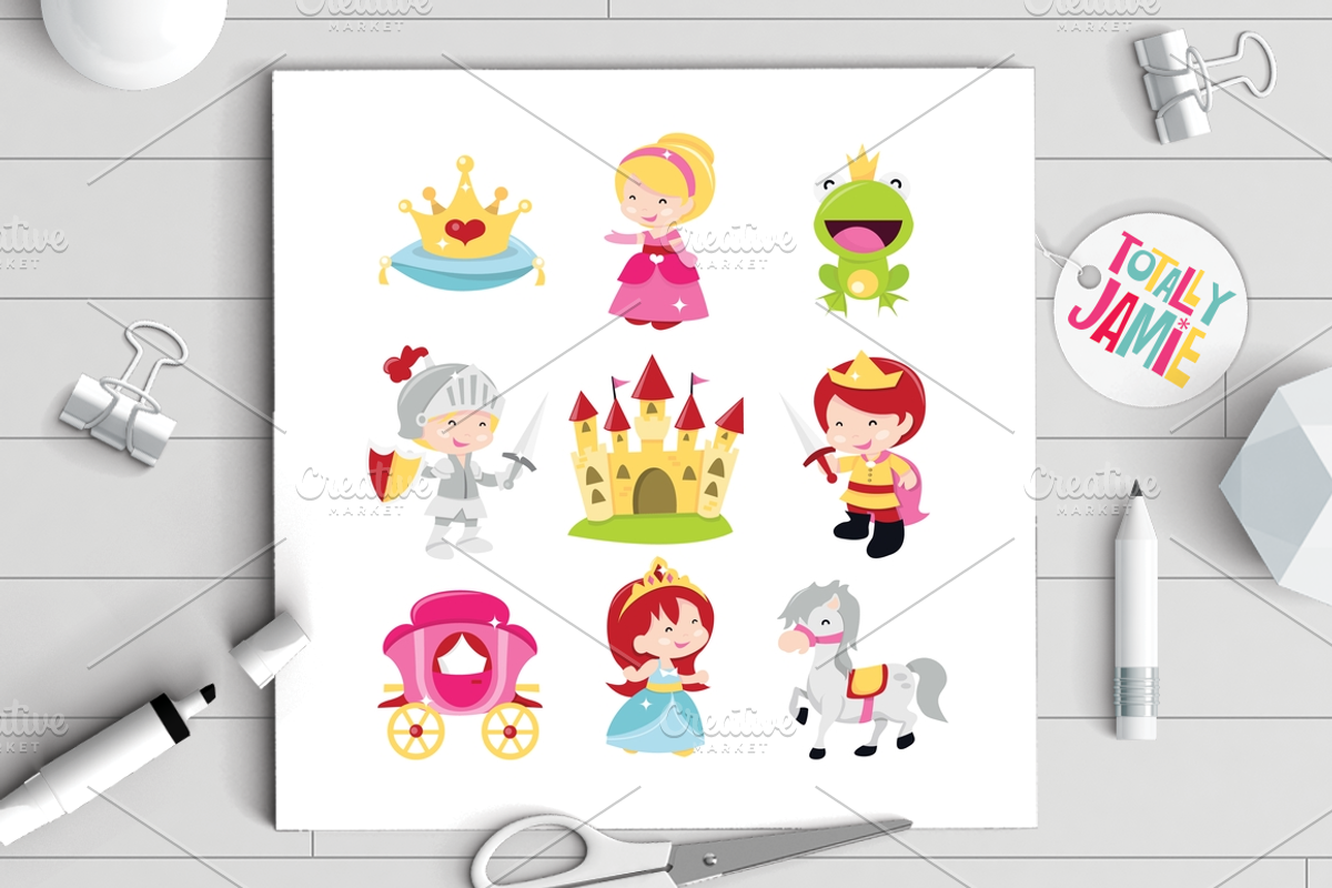 Princesses Prince Knight Icons, an Illustration by totallyjamie