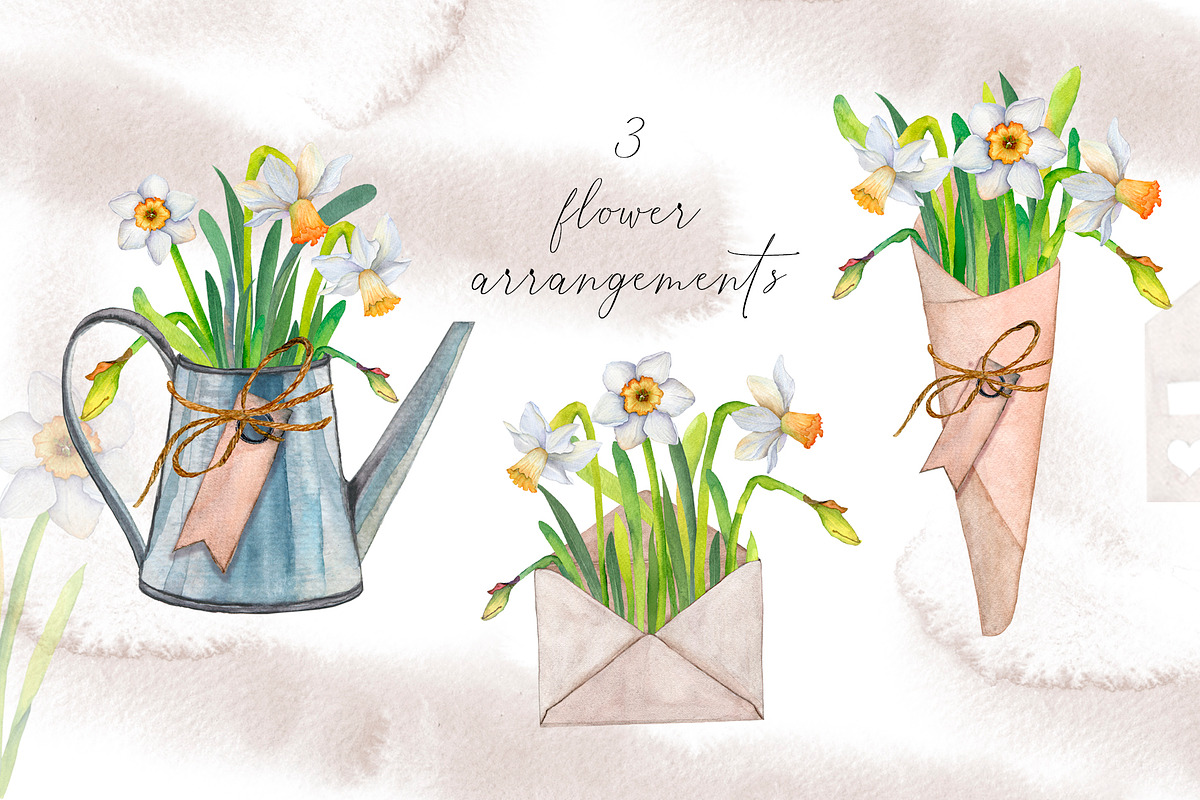 Narcissus mood & little things, an Illustration by WatercolorAnn (Photo 4 of 11)