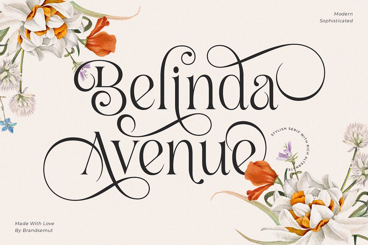 Belinda Avenue || Stylish Classic Se, a Serif Font by BrandSemut (Photo 1 of 10)