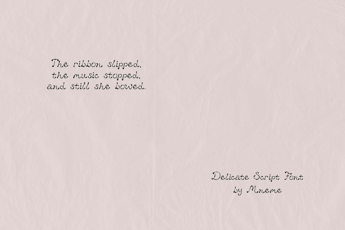 Ballet Ribbon: Handwritten Font, a Handwritten Font by Mneme (Photo 7 of 9)