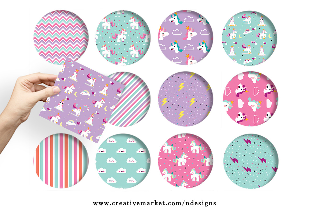 Unicorn Seamless Pattern, a Pattern Graphic by NDesigns (Photo 2 of 4)