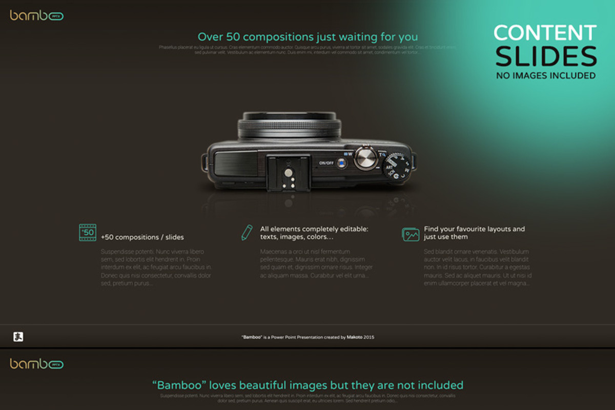 Elegant PPT template for products, a Presentation Template by Makoto (Photo 4 of 5)