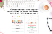 Invitation Template for Illustrator, an Invitation Template by Michelle Hickey Design (Thumbnail 3 of 5)