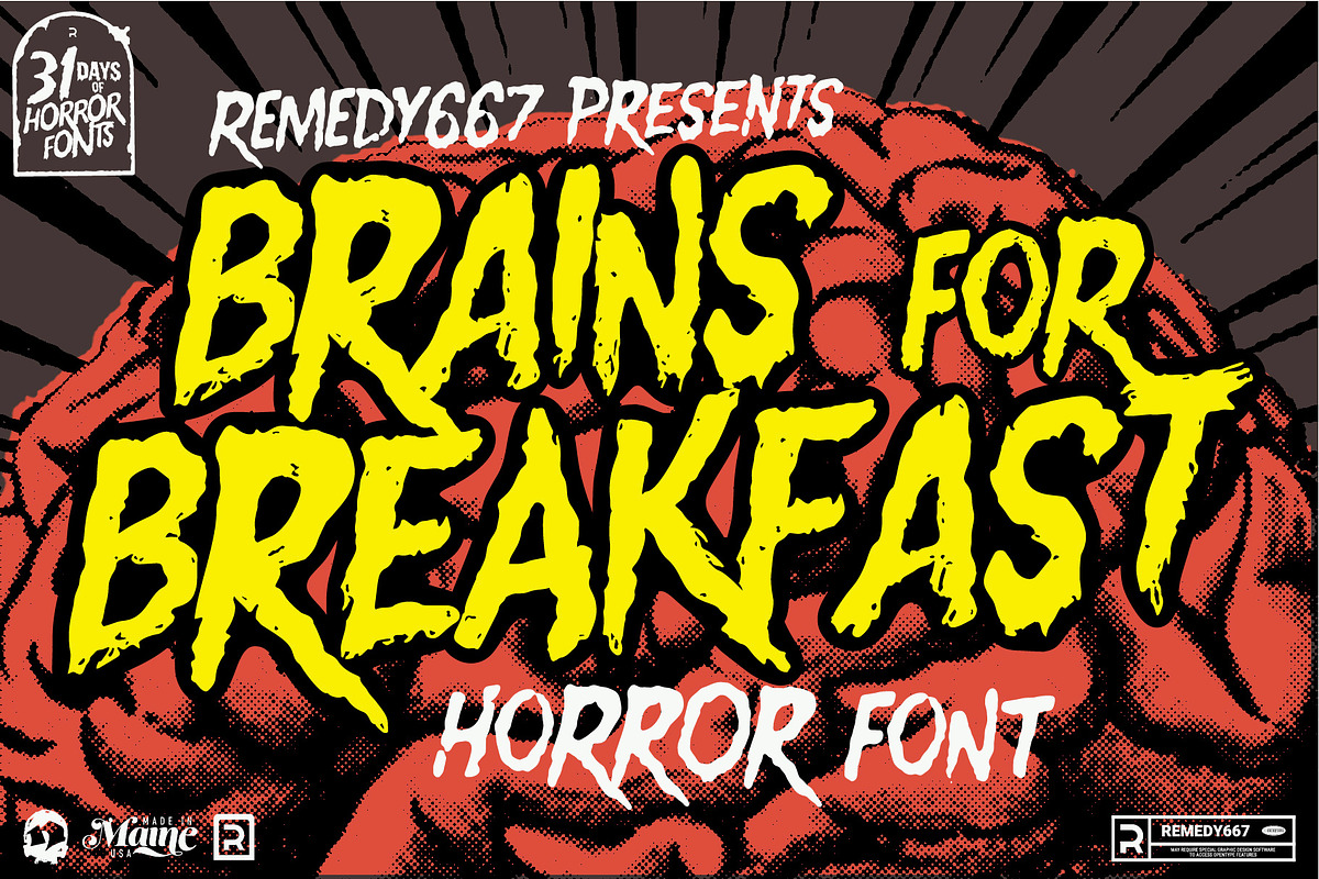 Brains for Breakfast - Sci-Fi Font, a Handwritten Font by Remedy667 (Photo 1 of 10)