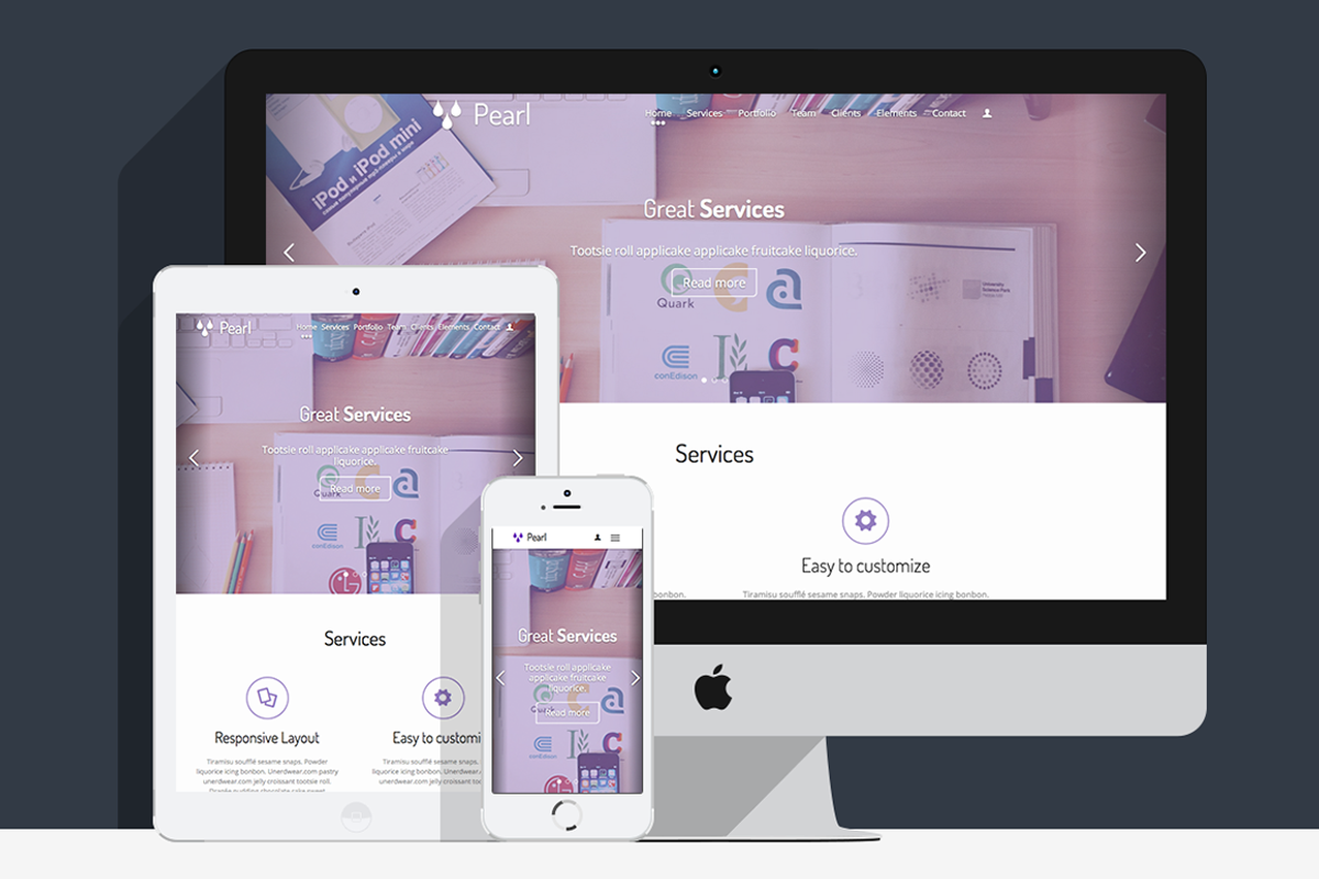Pearl - Single Page Template, a Bootstrap Template by themeMatch (Photo 1 of 3)