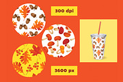 Fall Mushrooms Clipart and Patterns, a Pattern Graphic by Lagmar Design (Thumbnail 6 of 14)