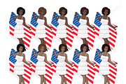 4th of July Bright Girls Clipart, a Seasonal Illustration by GlamArtZhanna (Thumbnail 5 of 5)