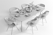 Dining furniture set 1504, a Furniture 3D Model by inDahouze (Thumbnail 10 of 10)