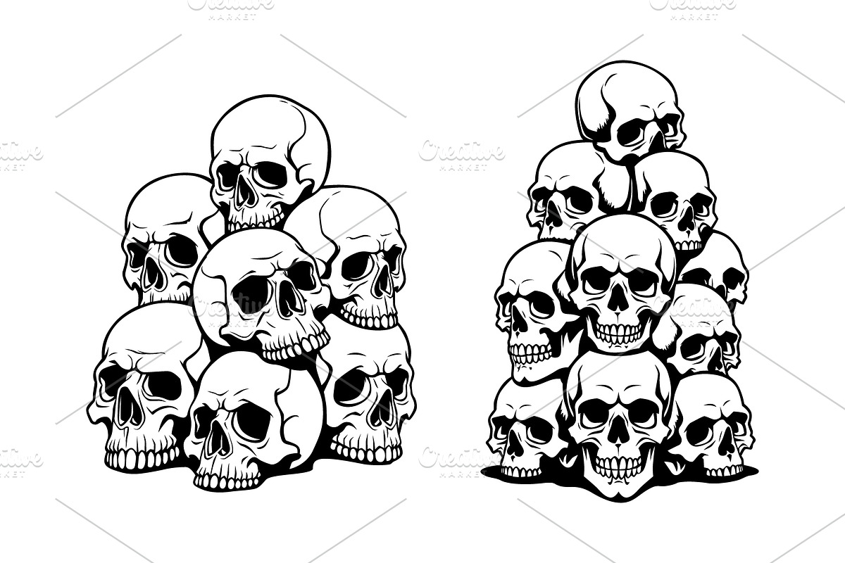 Pile Of Skulls, an Empty State Illustration by Pixes