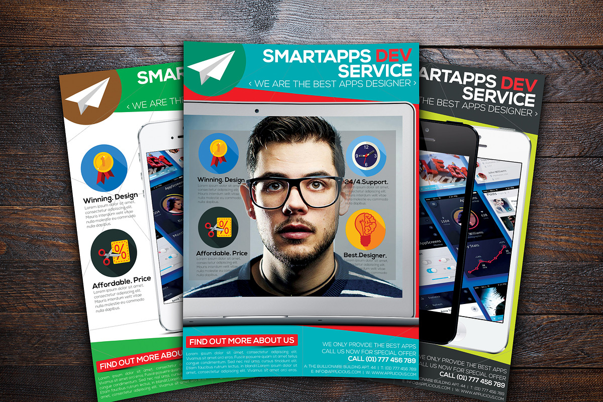 SmartApps Developer Flyer, a Flyer Template by Design Addict