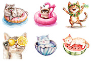 Funny Summer Cats, an Illustration by DreamArtGraphic (Thumbnail 4 of 4)