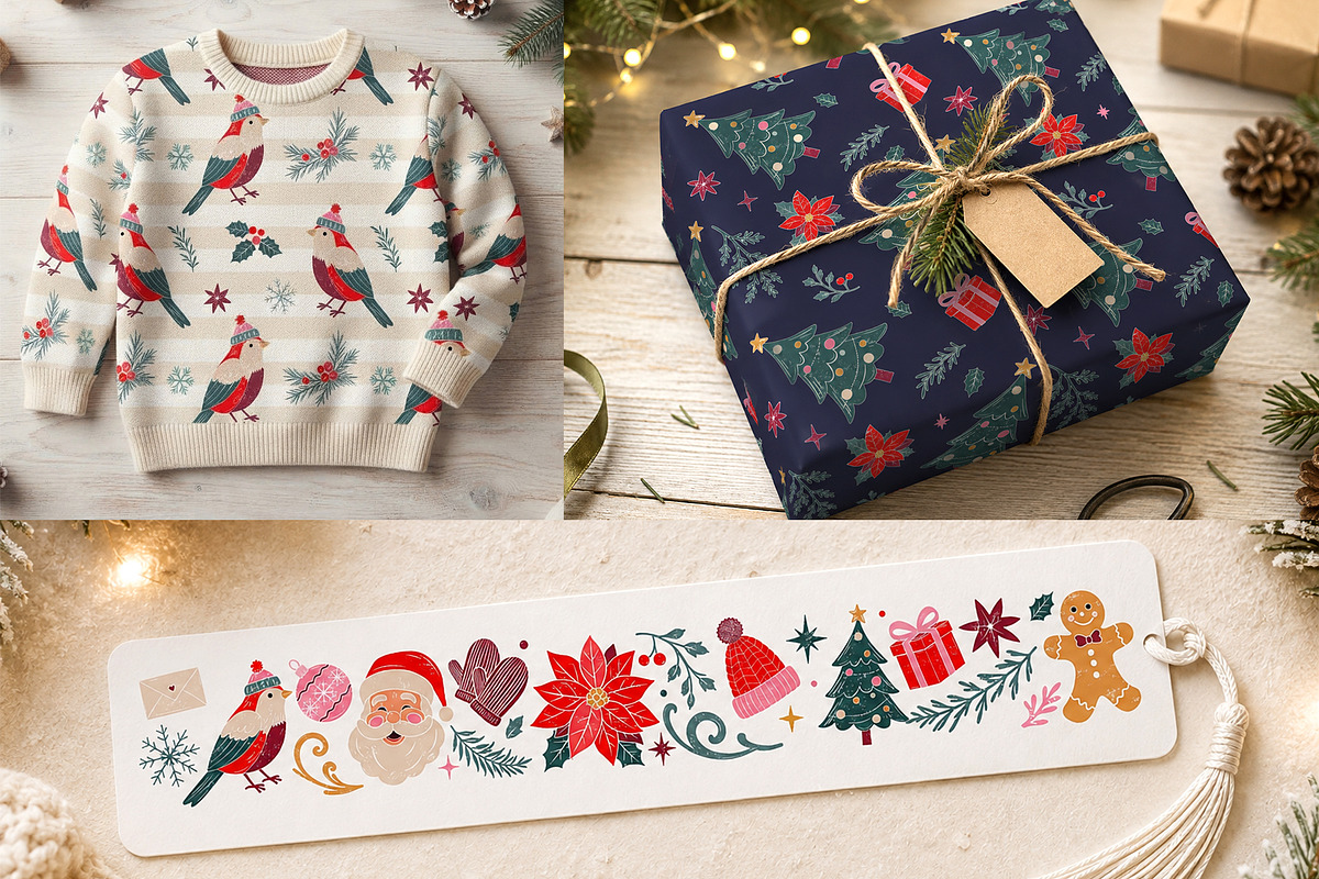 Magical Christmas. Vector Clipart, a Seasonal Illustration by Hanna's ArtLab (Photo 8 of 8)