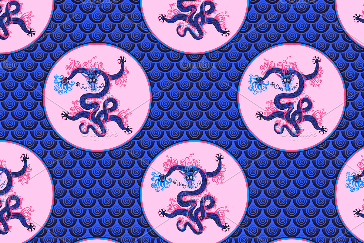 Chinese dragon. Art and pattern, an Illustration by sovarina (Photo 8 of 9)