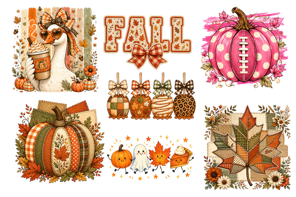 Cozy Autumn Fall Sublimation Bundle, a Seasonal Illustration by Libby Wishes (Photo 4 of 4)