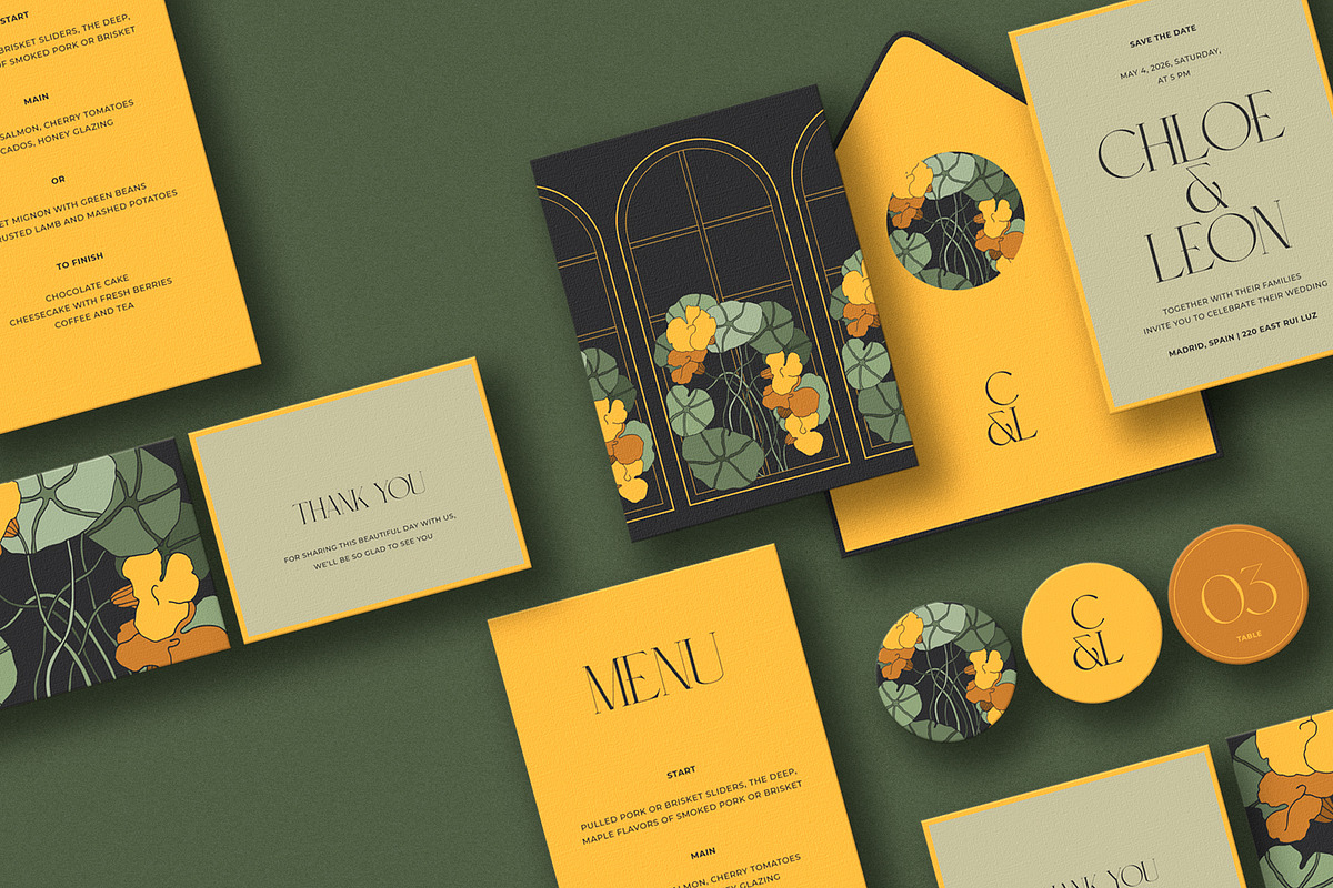 Nasturtium | Wedding Templates, an Invitation Template by Evgeniya Goktas (Photo 1 of 6)
