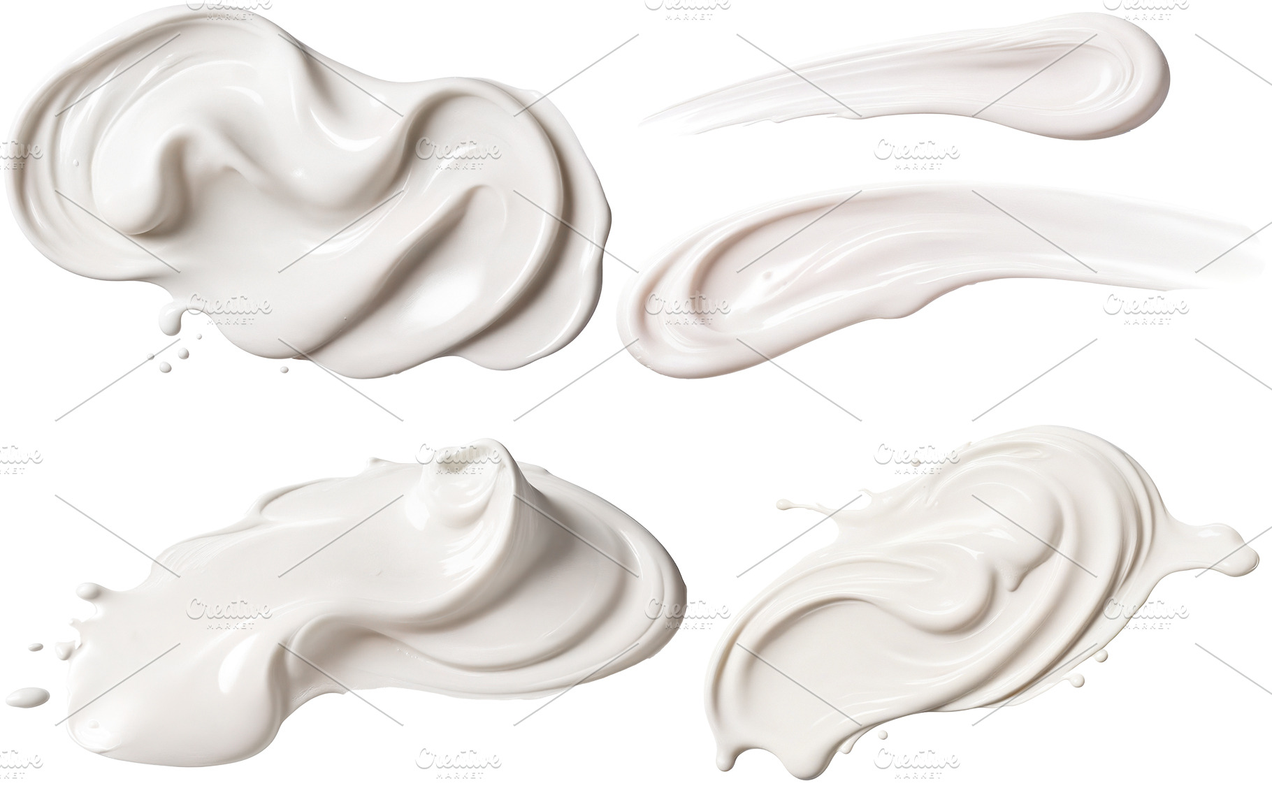 cream smears transparent background, a Beauty & Fashion Photo by itakdalee