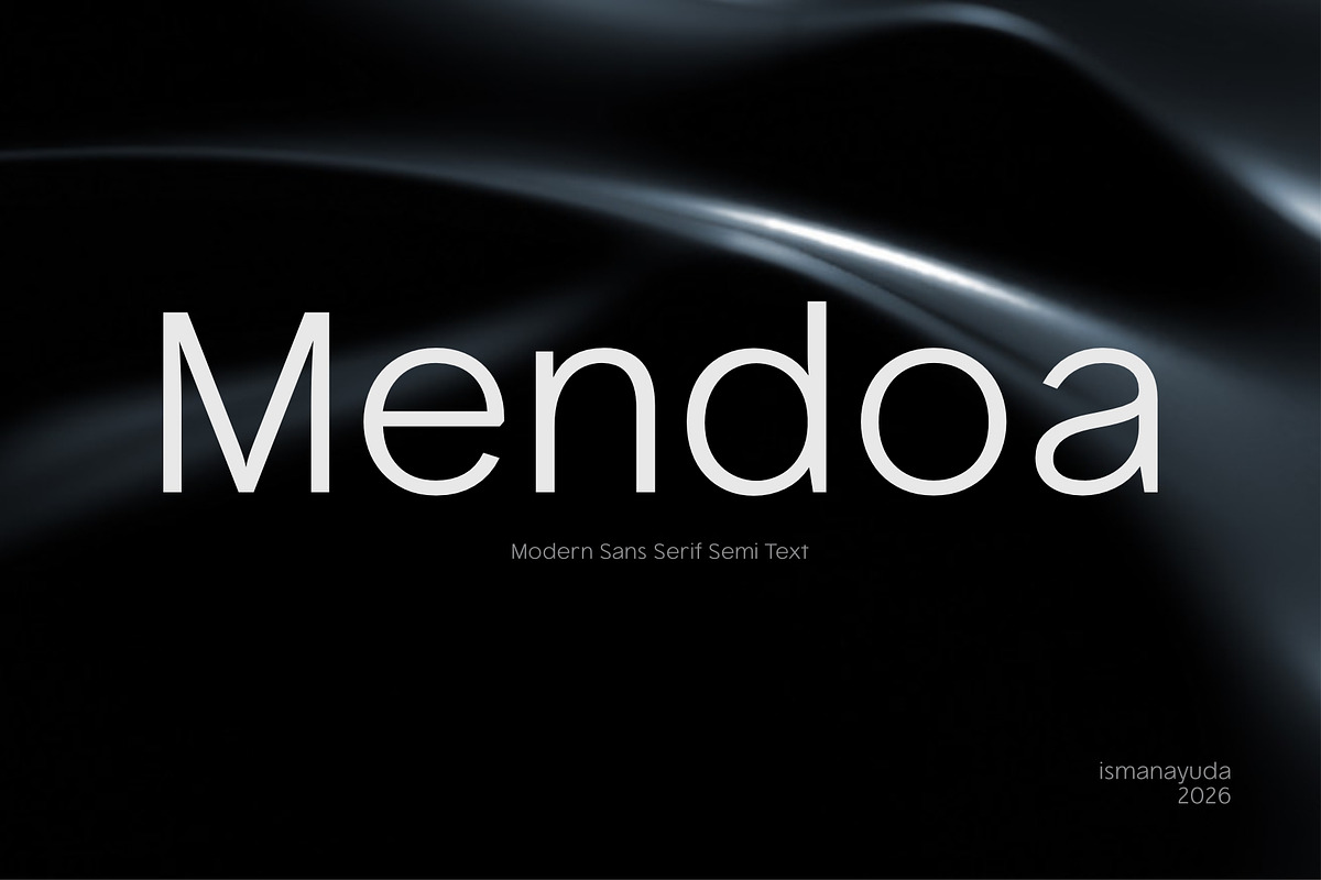 Mendoa, a Sans Serif Font by ismanayuda (Photo 1 of 6)