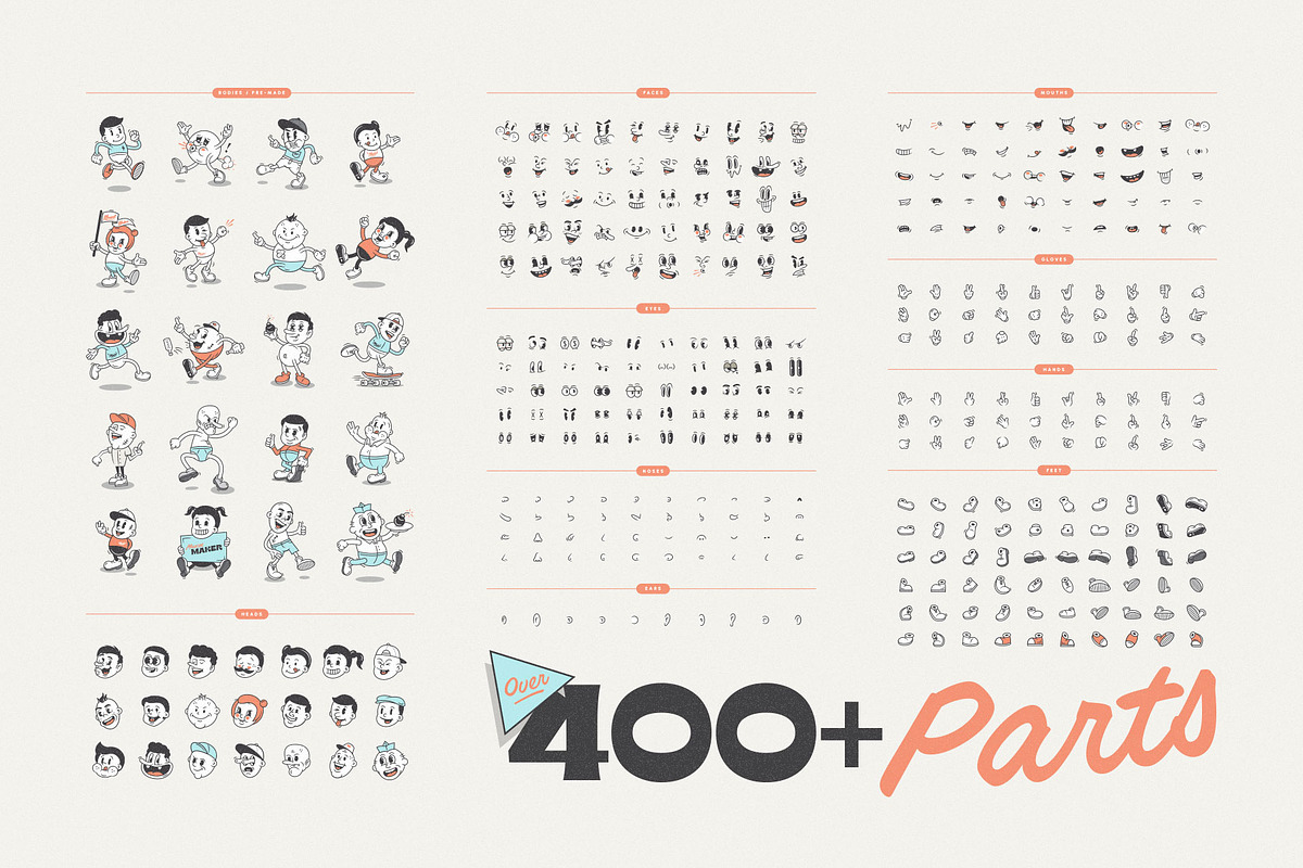 Mascot Maker v2.0: Vector Toolkit, a Person Illustration by Staple. (Photo 2 of 13)