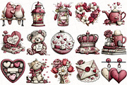 Whimsical Valentine Clipart, an Illustration by OK Design (Thumbnail 3 of 6)