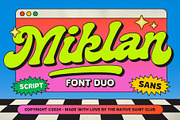 TNSC Miklan - Font Duo, a Script Font by The Native Saint Club (Thumbnail 1 of 16)