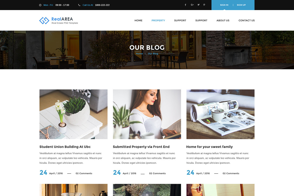 RealArea - Photoshop Template, a Websites & App Template by DigitalCenturySF (Photo 5 of 17)