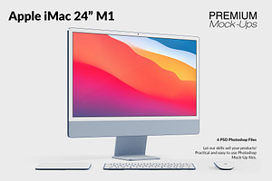 Apple iMac 24” M1 Mockups, a Device Mockup by mock-ups
