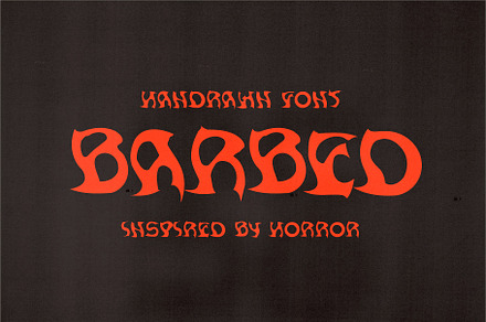 Barbed Hand Drawn Horror Film Font