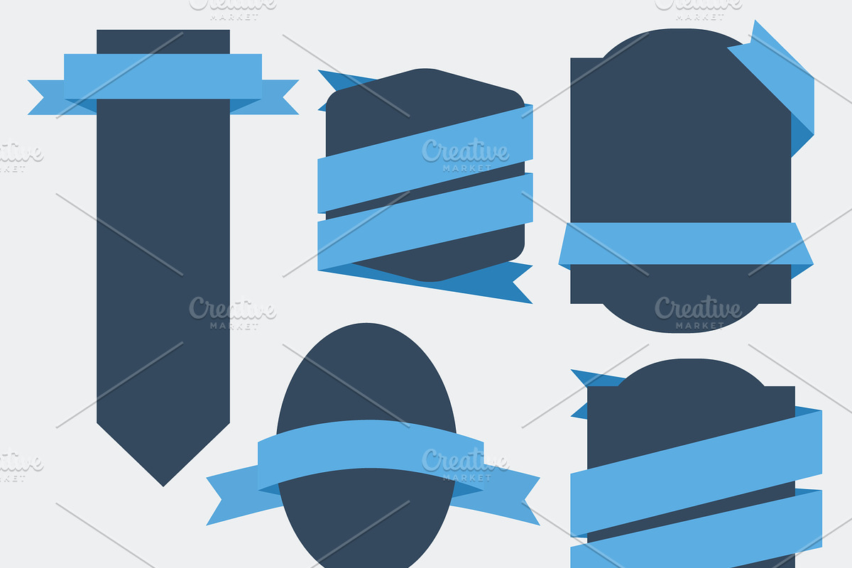 30+ Flat Badges, labels and banners, a Templates & Theme by Nerokanji_Designs (Photo 3 of 5)
