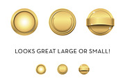 Gold Award Medal Badges Clipart Set, an Object Graphic by Minty Fresh Graphics (Thumbnail 4 of 4)