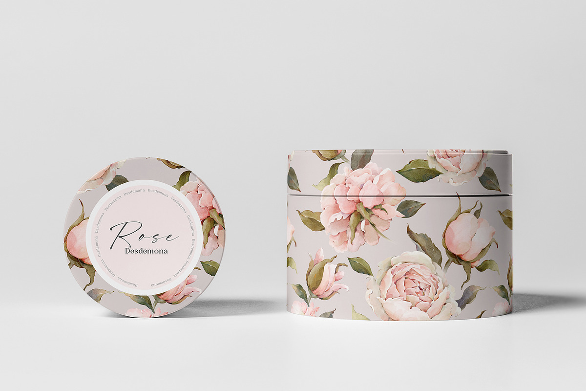 Watercolor Rose Floral Elements, a Decorative Illustration by Damian Roh (Photo 3 of 13)