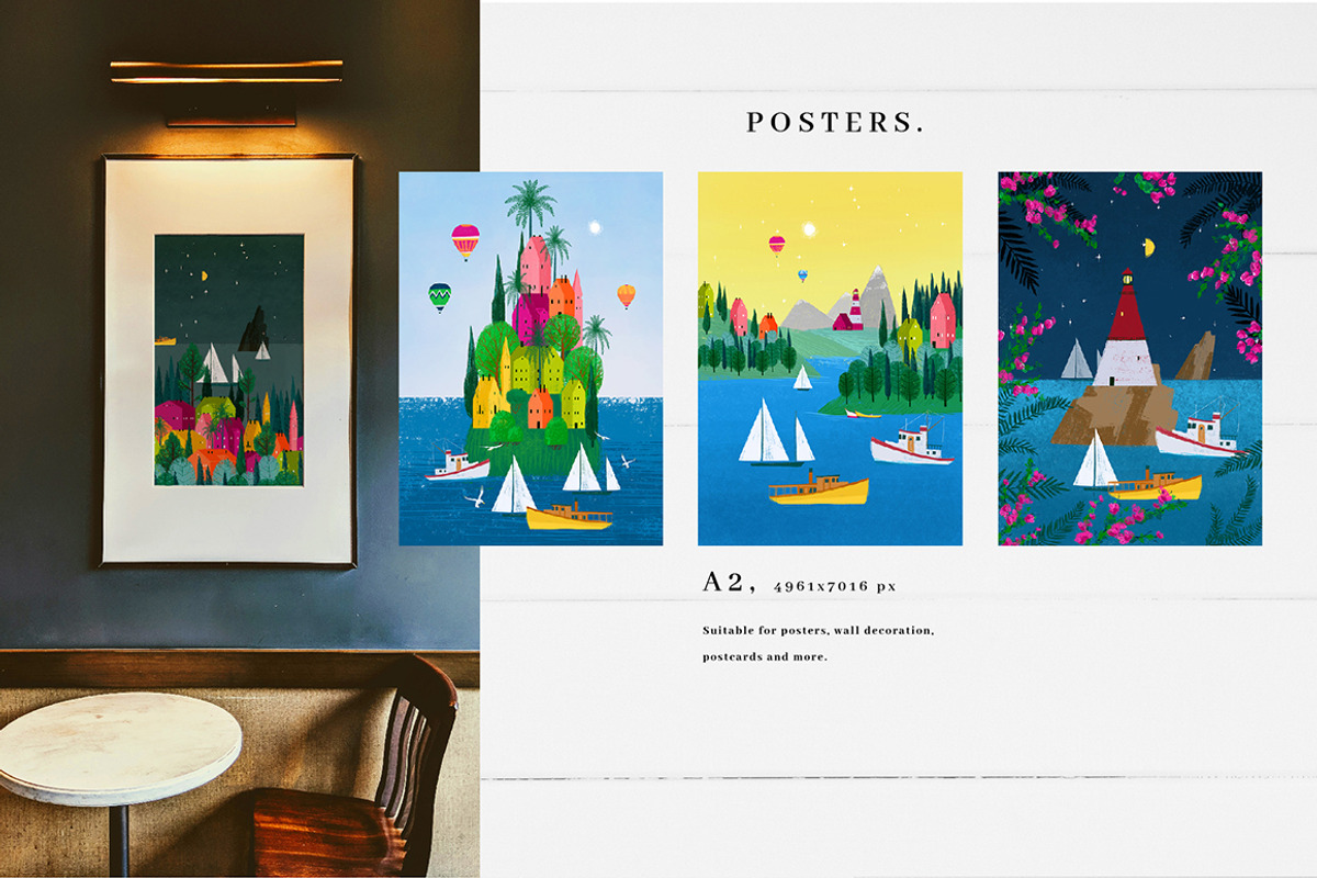 Seaside Town. Landscape maker., an Illustration by Dinkoobraz (Photo 5 of 14)
