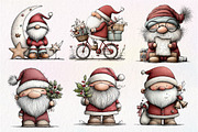 Whimsical Christmas Santa Clipart, an Illustration by Dream Creation (Thumbnail 6 of 7)