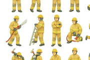 Firefighter Rescue Team Set, an Object Graphic by RT Studio (Thumbnail 2 of 4)