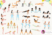 Exercise Fitness Poses Female, a Person Illustration by Lauren Lesley Studio (Thumbnail 2 of 5)