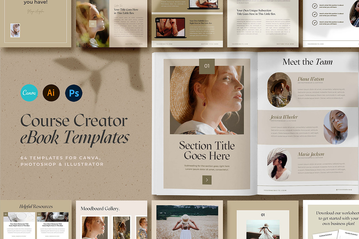 Course Creator eBook Templates, a Marketing Template by AndrewPixel (Photo 1 of 14)