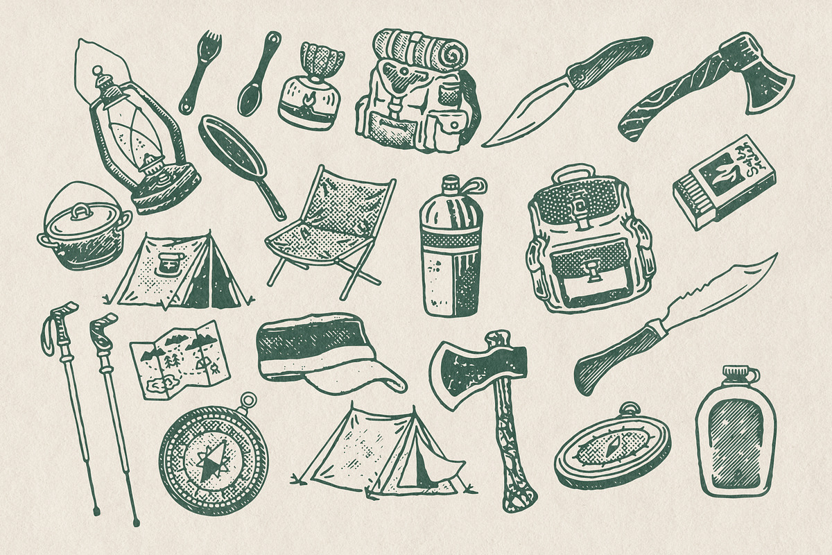 Outdoor Adventure Equipment Clipart, an Illustration by Southerntown (Photo 2 of 5)