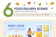Food Delivery Vector Scenes, a Landing Page Template by Tera Vector (Thumbnail 2 of 2)